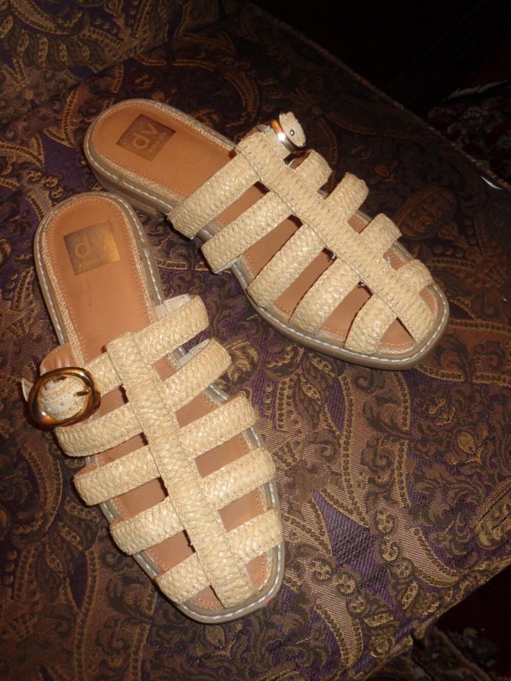 Dolce Vita Beige Neutral Beige Slip on Sandal Shoe Size 10